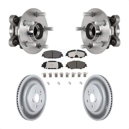 Hub Bearing Coated Disc Brake Rotor Pad Front Kit For Toyota Corolla Prius Prime
