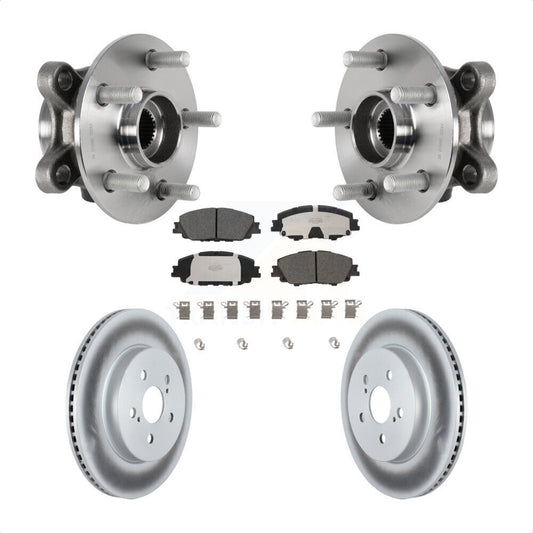 Hub Bearing Coated Disc Brake Rotor Pad Front Kit For Toyota Corolla Prius Prime