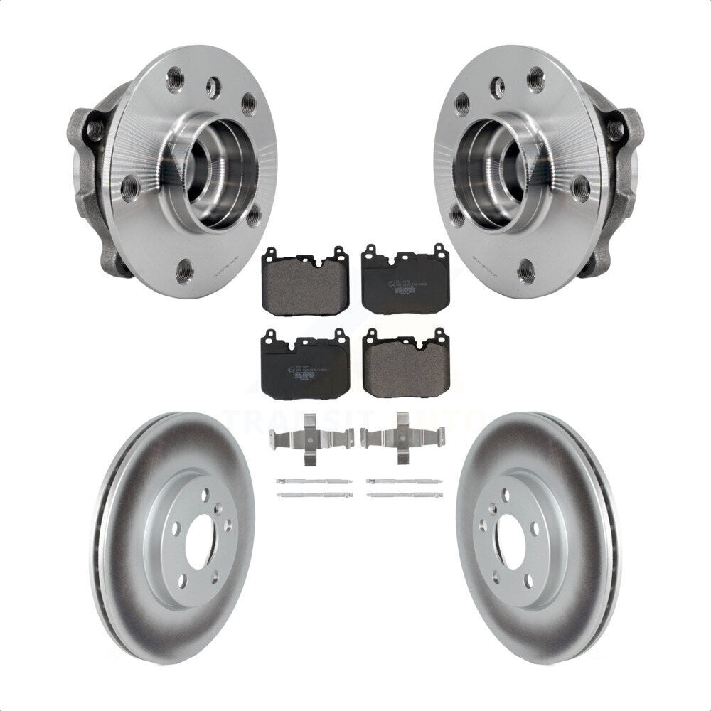 Hub Bearing Coated Brake Rotor Pad Front Kit For 2017-2020 Mini Cooper Clubman S