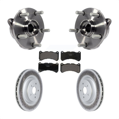 Hub Bearing Assembly Coat Brake Rotor Pad Front Kit For 2018-2020 Subaru WRX STI