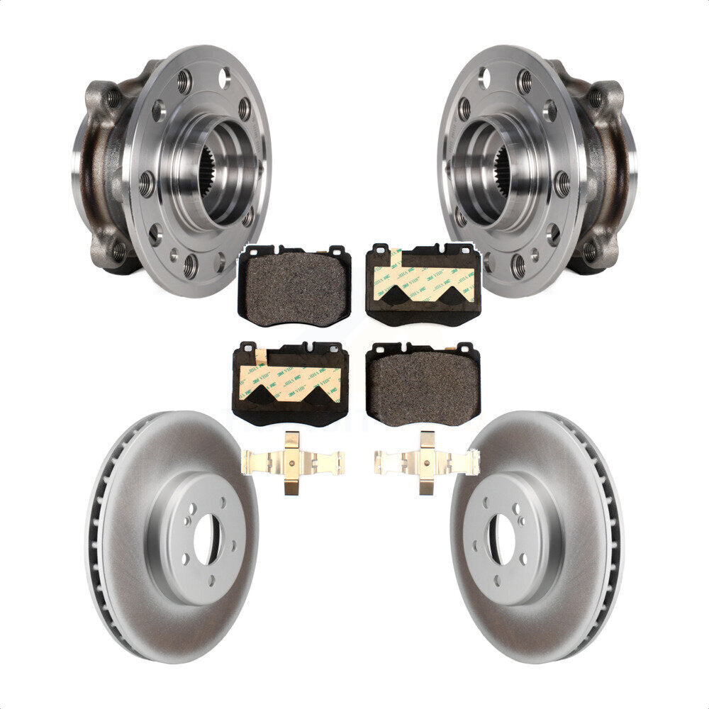 Hub Bearing Assembly Coat Brake Rotor Pads Front Kit For Mercedes-Benz C300 C400