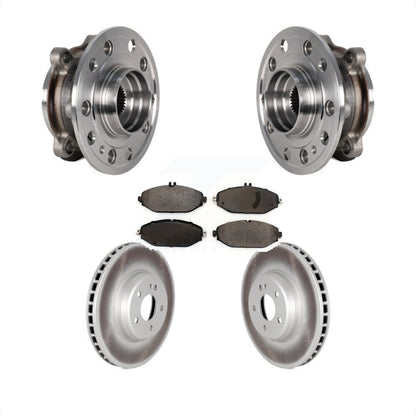 Hub Bearing Coat Brake Rotor Pads Front Kit For 2015-2021 Mercedes-Benz C300 AWD