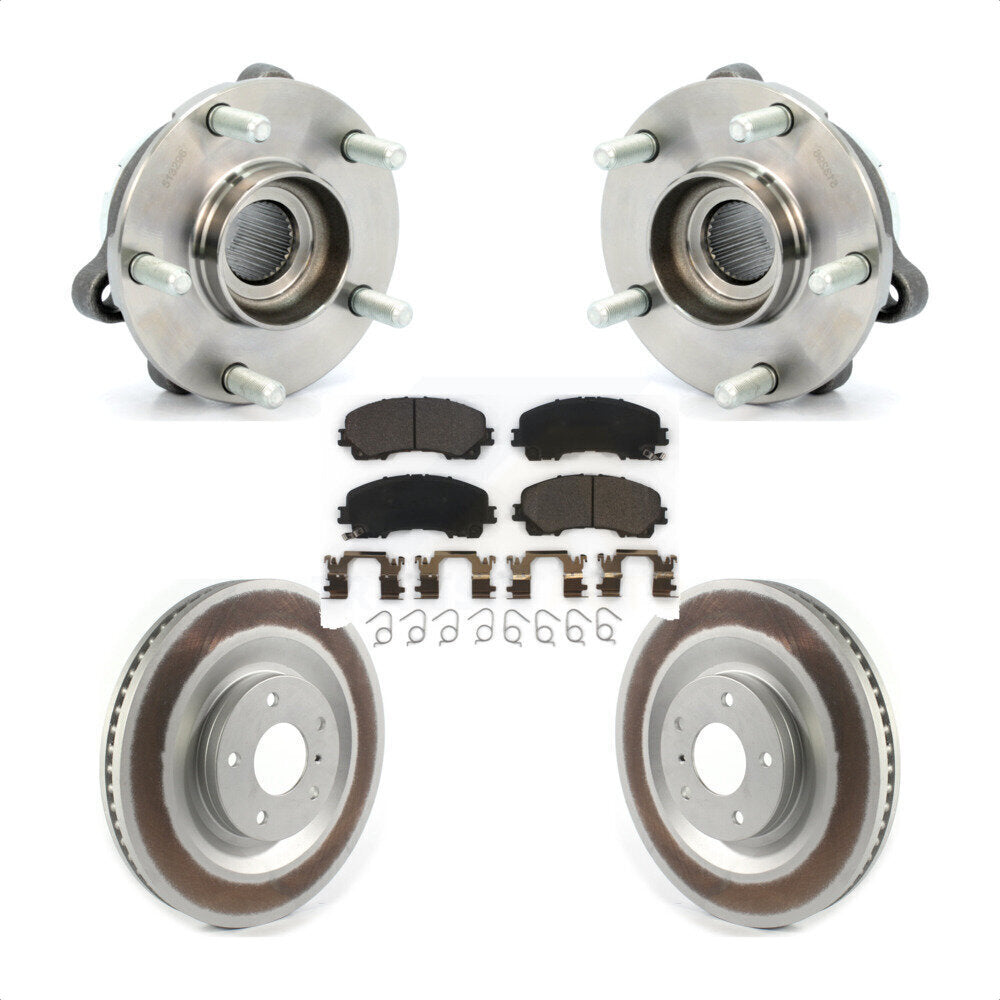 Hub Bearing Assembly Coat Brake Rotor Pads Front Kit For 2019-2021 INFINITI QX50