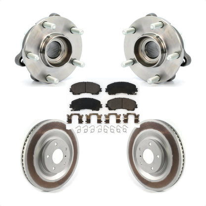 Hub Bearing Assembly Coat Brake Rotor Pads Front Kit For 2019-2021 INFINITI QX50