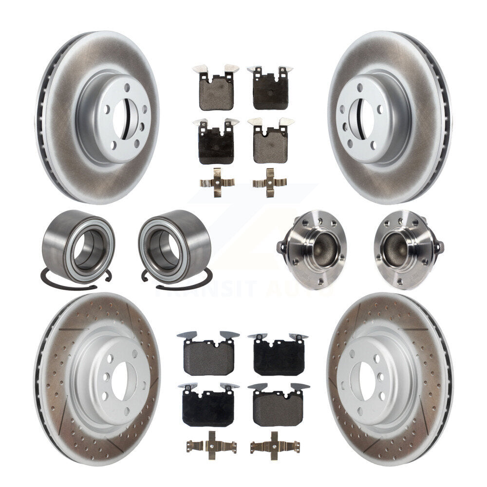 Hub Bearing Coat Brake Rotor Pads Shoe Front Rear Kit (10Pc) For BMW M235i M240i