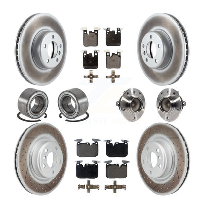 Hub Bearing Coat Brake Rotor Pads Shoe Front Rear Kit (10Pc) For BMW M235i M240i