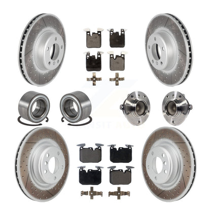 Hub Bearing Coat Brake Rotor Pads Shoe Front Rear Kit (10Pc) For BMW M235i M240i