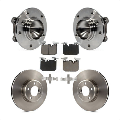Hub Bearing Assembly Brake Rotor Pad Front Kit For 2013 BMW 328i Sedan with 3.0L