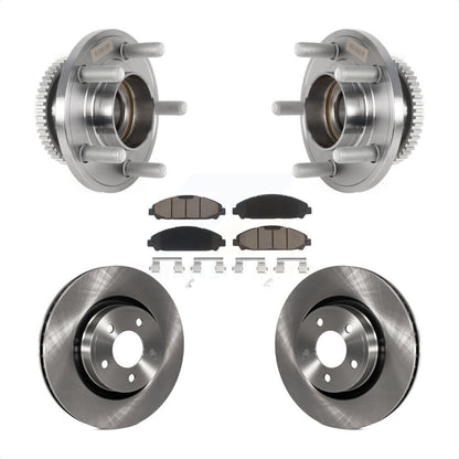 Hub Bearing Assembly Disc Brake Rotor And Ceramic Pad Front Kit For Ford Mustang