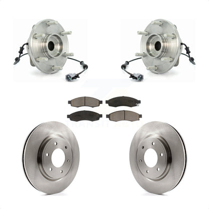 Hub Bearing Assembly Brake Rotor Pads Front Kit For 2007 Nissan TITAN From 04 07