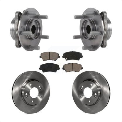Hub Bearing Assembly Brake Rotor & Pad Front Kit For Hyundai Veloster Elantra GT