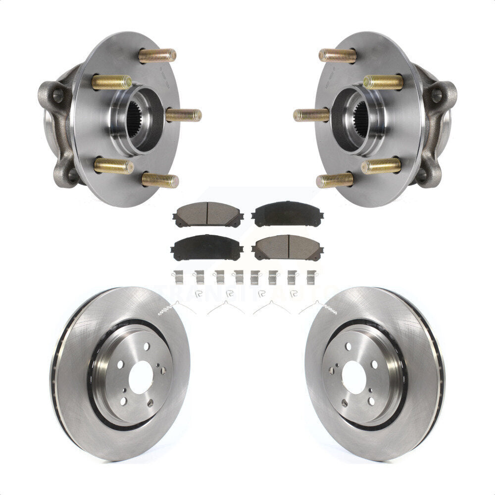 Hub Bearing Disc Brake Rotor Pad Front Kit For Lexus RX350 RX450h RX350L RX450hL