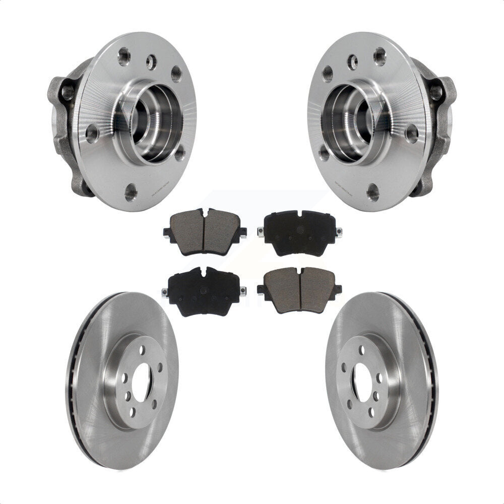 Hub Bearing Disc Brake Rotor & Pads Front Kit For Mini Cooper Countryman Clubman