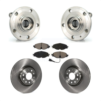 Hub Bearing Assembly Disc Brake Rotors And Pads Front Kit For Volkswagen Passat