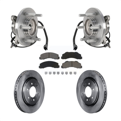 Hub Bearing Brake Rotor Pads Front Kit For Ford Expedition Lincoln Navigator 4WD