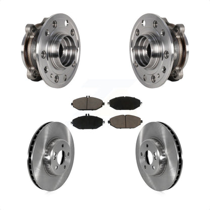 Hub Bearing Disc Brake Rotor Pads Front Kit For 2015-2021 Mercedes-Benz C300 AWD