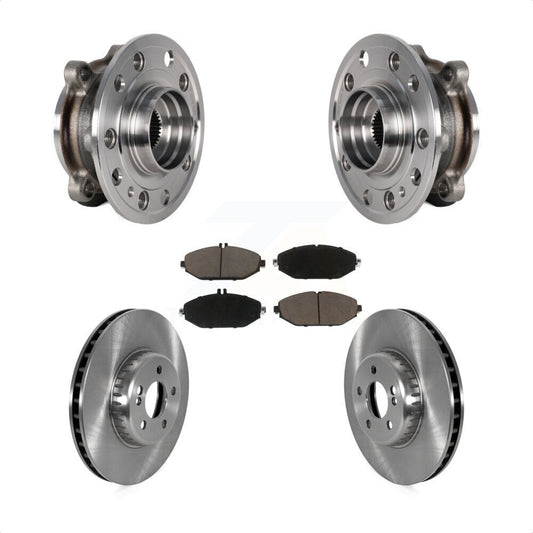 Hub Bearing Disc Brake Rotor Pads Front Kit For 2015-2021 Mercedes-Benz C300 AWD