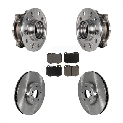 Hub Bearing Assembly Disc Brake Rotor Pads Front Kit For Mercedes-Benz C300 C400