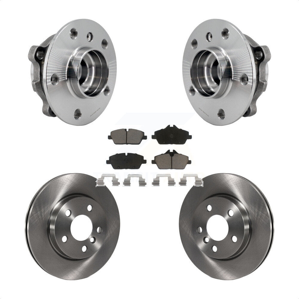 Hub Bearing Assembly Disc Brake Rotor And Ceramic Pads Front Kit For Mini Cooper