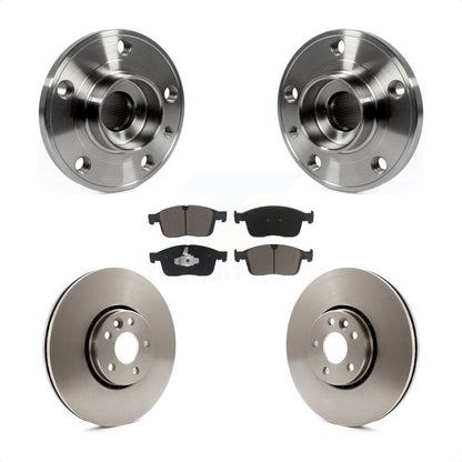 Hub Bearing Assembly Disc Brake Rotors And Ceramic Pads Front Kit For Volvo XC60