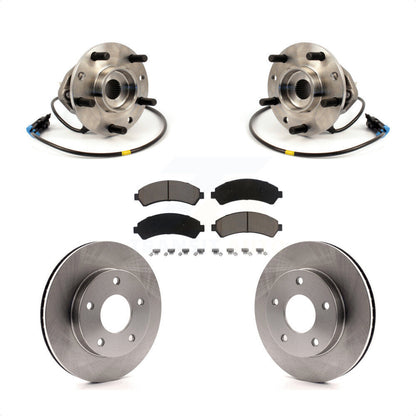 Hub Bearing Brake Rotor Pads Front Kit For 1997 Chevrolet Blazer Integral Sensor