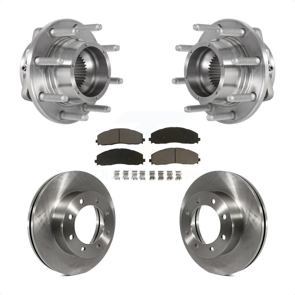Hub Bearing Disc Brake Rotor & Pad Front Kit For Ford F-350 Super Duty F-250 4WD