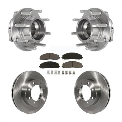 Hub Bearing Disc Brake Rotor & Pad Front Kit For Ford F-350 Super Duty F-250 4WD