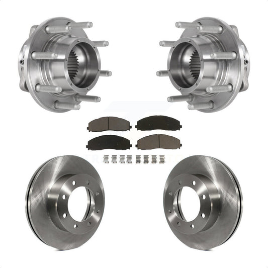 Hub Bearing Disc Brake Rotor & Pad Front Kit For Ford F-350 Super Duty F-250 4WD
