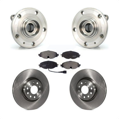 Hub Bearing Assembly Disc Brake Rotors And Pads Front Kit For Volkswagen Passat