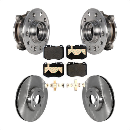Hub Bearing Assembly Disc Brake Rotor Pads Front Kit For Mercedes-Benz C300 C400