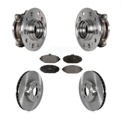 Hub Bearing Disc Brake Rotor Pads Front Kit For 2015-2021 Mercedes-Benz C300 AWD