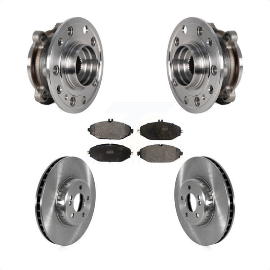 Hub Bearing Disc Brake Rotor Pads Front Kit For 2015-2021 Mercedes-Benz C300 AWD