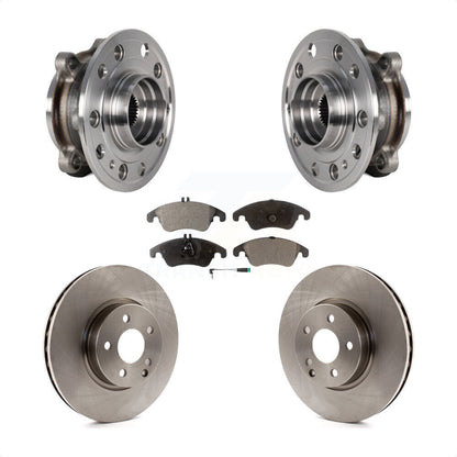 Hub Bearing Assembly Brake Rotor & Pad Front Kit For 2017 Mercedes-Benz E400 AWD