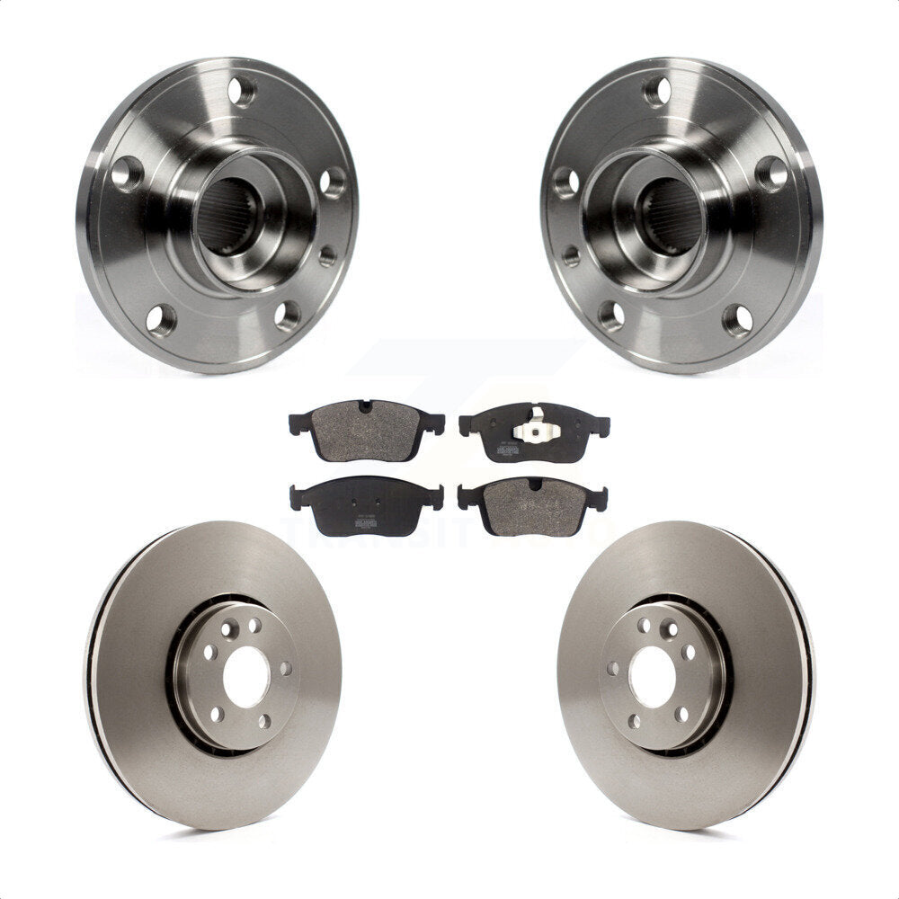 Hub Bearing Assembly Disc Brake Rotors And Pads Front Kit For Volvo XC60