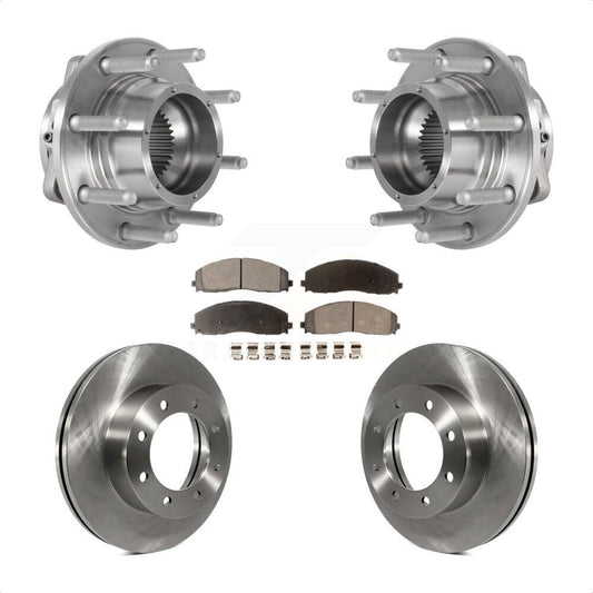 Hub Bearing Disc Brake Rotor & Pad Front Kit For Ford F-350 Super Duty F-250 4WD