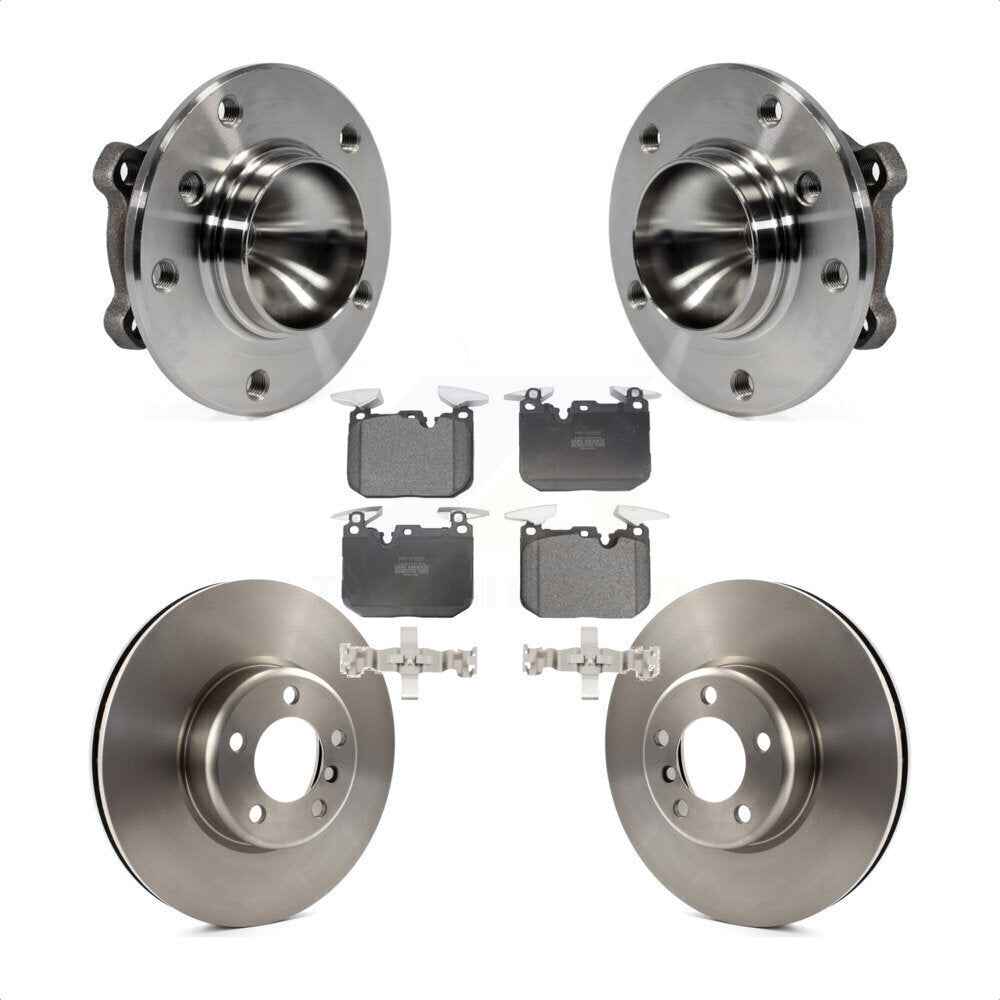 Hub Bearing Assembly Brake Rotor Pad Front Kit For 2013 BMW 328i Sedan with 3.0L