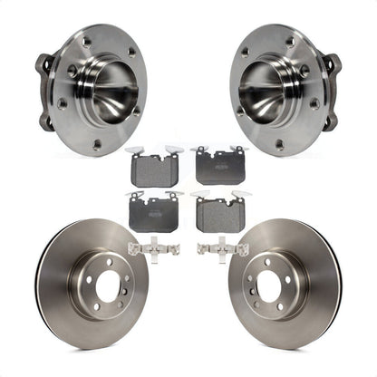 Hub Bearing Assembly Brake Rotor Pad Front Kit For 2013 BMW 328i Sedan with 3.0L