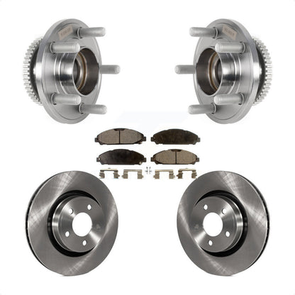Hub Bearing Assembly Disc Brake Rotors And Pads Front Kit For Ford Mustang