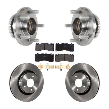 Hub Bearing Brake Rotor Pads Front Kit For 15 Ford Mustang V6 With Brembo Brakes