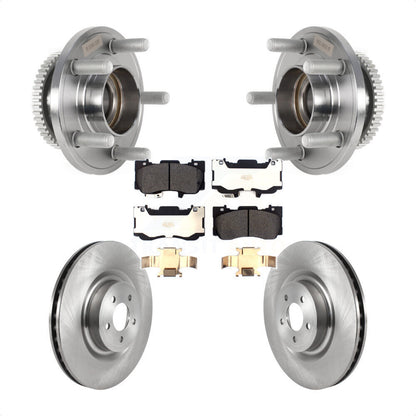 Hub Bearing Assembly Disc Brake Rotors And Pads Front Kit For Ford Mustang