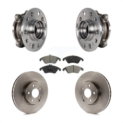 Hub Bearing Assembly Brake Rotor & Pad Front Kit For 2017 Mercedes-Benz E400 AWD