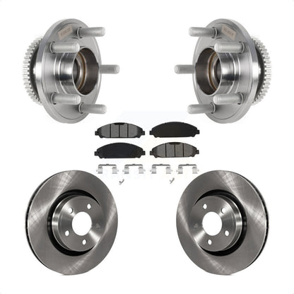 Hub Bearing Assembly Disc Brake Rotors And Pads Front Kit For Ford Mustang