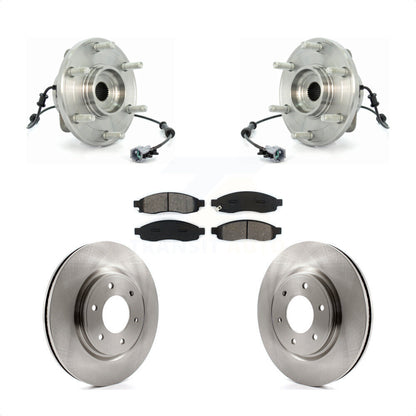 Hub Bearing Assembly Brake Rotor Pads Front Kit For 2007 Nissan TITAN From 04 07