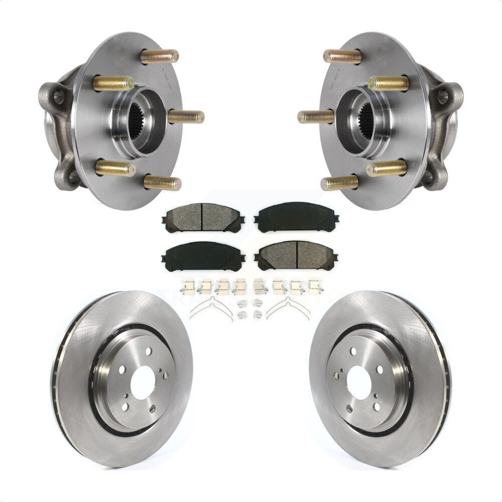 Hub Bearing Disc Brake Rotor Pad Front Kit For Lexus RX350 RX450h RX350L RX450hL