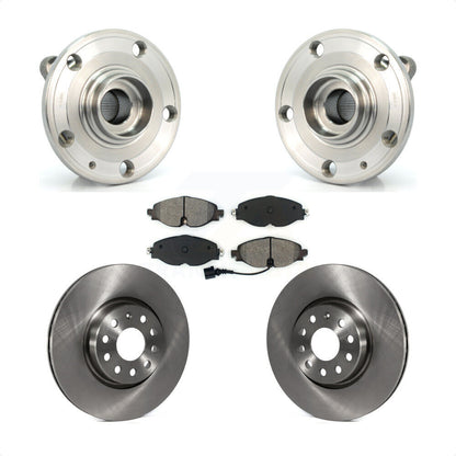 Hub Bearing Assembly Disc Brake Rotors And Pads Front Kit For Volkswagen Passat