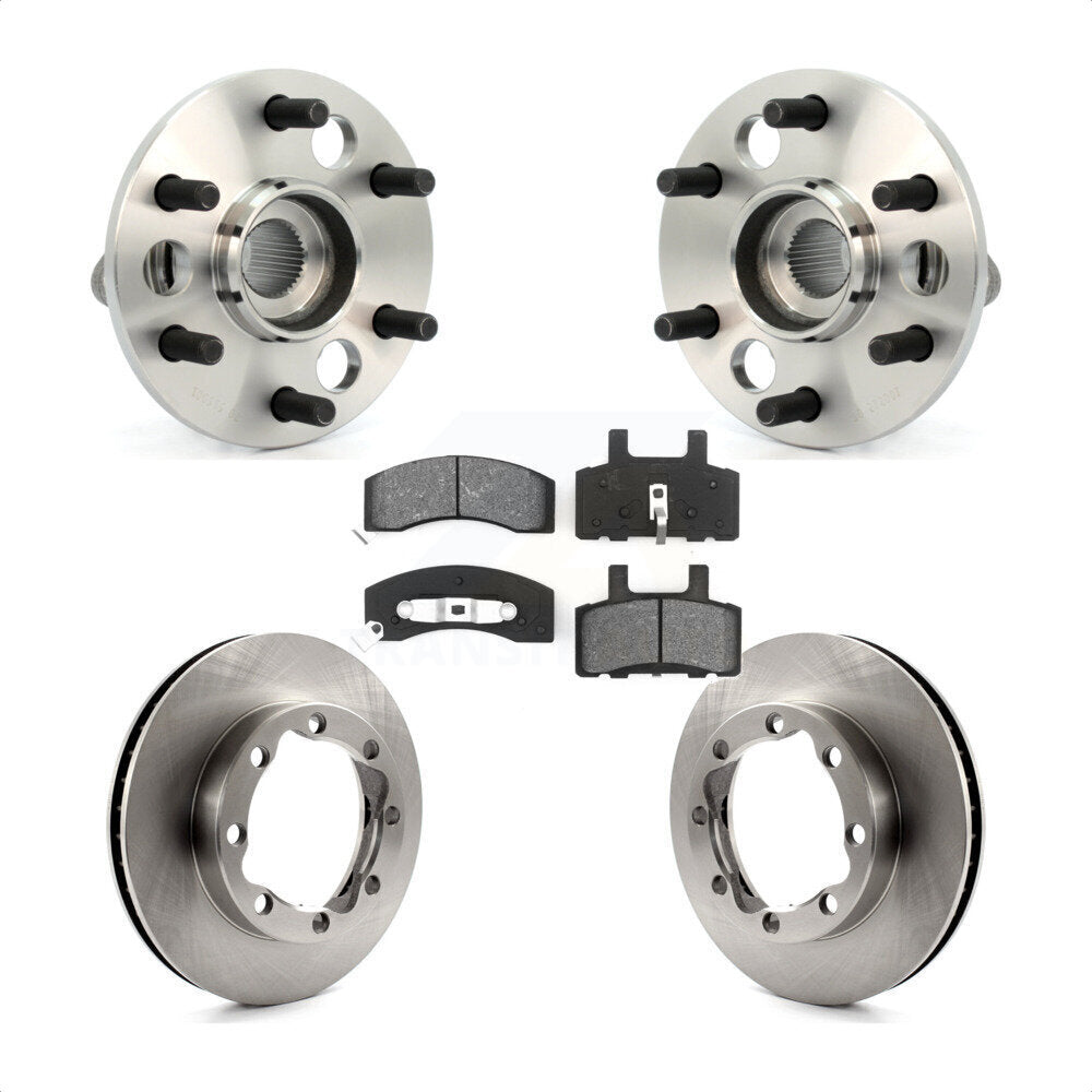 Hub Bearing Brake Rotor Pad Front Kit For Chevrolet K1500 Suburban DIESEL engine