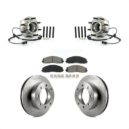 Hub Bearing Disc Brake Rotor & Pads Front Kit For 2013 Ford F-250 Super Duty 4WD