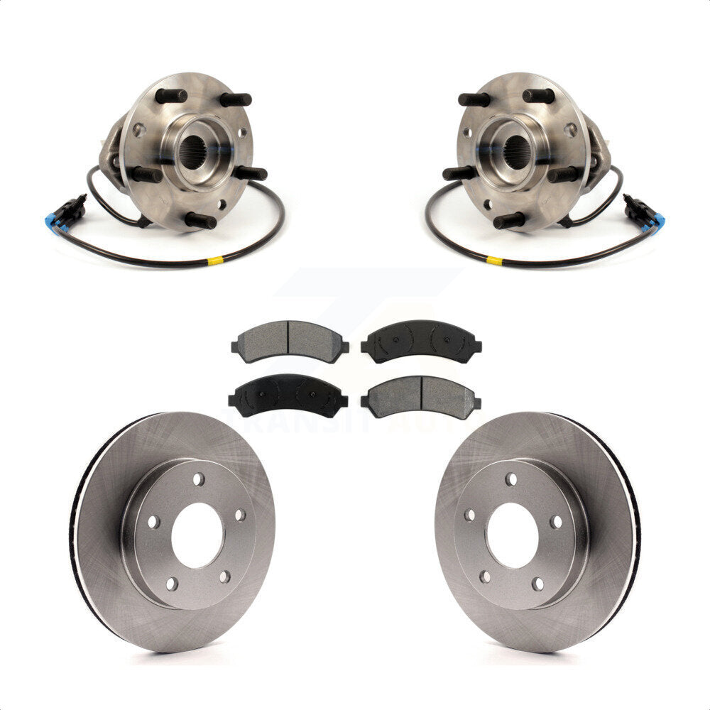 Hub Bearing Brake Rotor Pads Front Kit For 1997 Chevrolet Blazer Integral Sensor