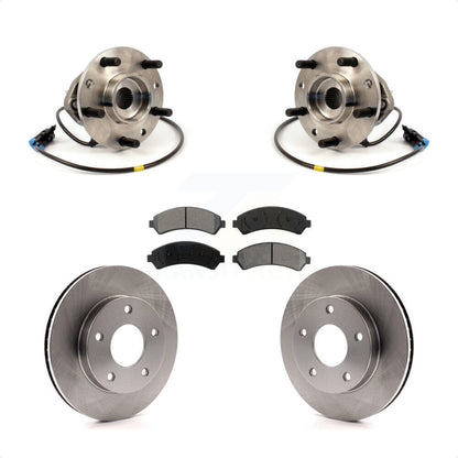 Hub Bearing Brake Rotor Pads Front Kit For 1997 Chevrolet Blazer Integral Sensor