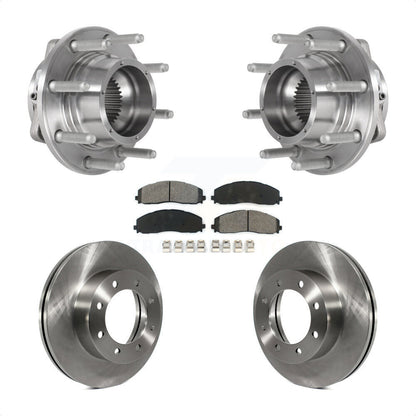 Hub Bearing Disc Brake Rotor & Pad Front Kit For Ford F-350 Super Duty F-250 4WD